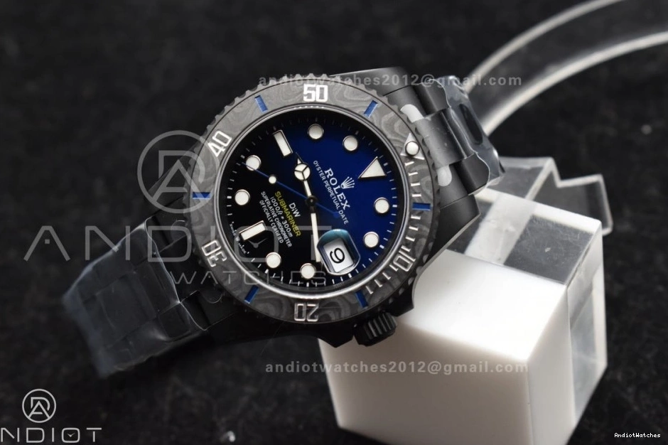 VS Blue 1:1 Dial 1157 Lightweight Sandblasted Submariner DLC Bracelet DLC Edition Best on Black VSF DIW 0831